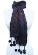 Handmade Lightweight Baby Alpaca Natural Fiber Scarf - Vintage Dark Plum