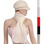 Womens / Teen Girls Polyester Knitted Scarf with Matching Hat Set in Solid Colors - New !