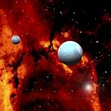 Among Swirling Clouds of Dust and Gas, Three New Water Worlds Emerge Out of This Cosmic Maelstrom Photographic Poster Print by Stocktrek Images, 24x24