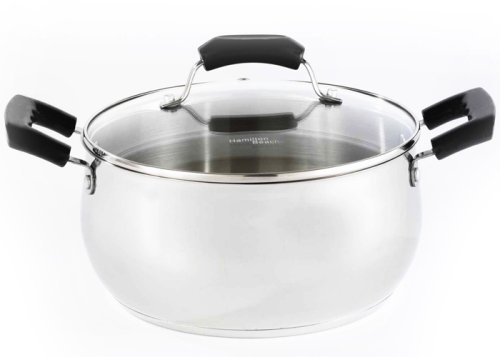 Hamilton Beach 94009 Stainless Steel Elite 5 Quart Covered Dutch Oven