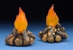 2-Piece Fontanini 7.5" Nativity Village Lighted Campfire Set #50813