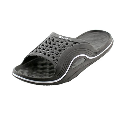 Vertico Slide-on Women's Shower and Poolside Sandal (9/10, Black)