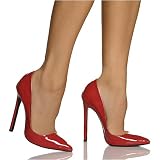 The Highest Heel Women's Hottie Stiletto,Red Patent,7 M US