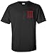 Threeper Wolf Black T-Shirt - Medium