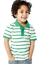 Pure Cotton Striped Polo Shirt