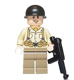 American Soldier in Light Flesh (WWII) - miniBIGS Custom Minifigure