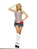 Sexy 2Pc Striped Sailor Halloween Costume