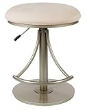 Hillsdale Furniture Venus BACKLESS Swivel Stool - Fawn Suede (CHAMPAGNE MET ....