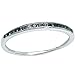 Sterling Silver Black Round Real Diamond Wedding Anniversary Stackable Band Ring 1/3 CT (0.33 CT, Black Color, VS Clarity)