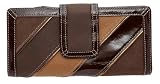 Fossil Wallet - Diagonal Tab Clutch (Color: Multi Brown)