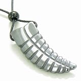 Amulet Rattlesnake Tail Protection Totem Hematite Necklace