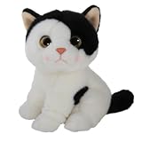 Wild Republic 88806 - Wild Watcher Katze&nbsp;Kuscheltier aus Pl&uuml;sch- Neuheit, schwarz und weiss 18&nbsp;cm