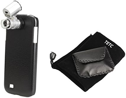 GOEGHING Portable 60X Zoom Microscope Micro Lens For Samsung Galaxy S4 With LED Light and Case Cover