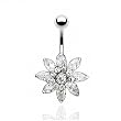 Bauchnabel-Piercing Schmuck Flowerpower Farbe Clear