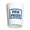 Paw Print Pride Stock Stadium Cup 12-pk. - White/ Blue (16 oz.)