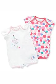 2 Pack Pure Cotton Boat & Spotted All-in-Ones
