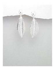 Leaf Earrings In 92.5 Sterling Silver