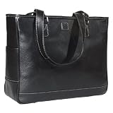 Clark & Mayfield: Rosemont Leather 15.4 Laptop Tote - Black