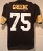 Joe Greene Autographed/Hand Signed Custom Black Jersey w/HOF 87 Inscription