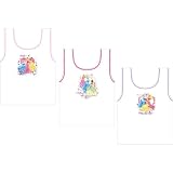 Childrens/Kids Girls Disney Princess Underwear Sleeveless Vests (Pack of 3)