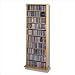 Leslie Dame CDV-500CHY CD, DVD, Video Solid Oak Veneer Storage Rack - Cherry