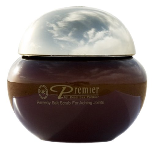 Premier Dead Sea Remedy Salt Scrub for Aching Joints, Salt Scrub, Brown Jar, 425-Grams