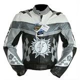 Motorrad Leder Jacke Motorradjacke yamaha r1 r6 grau Motorradjacke