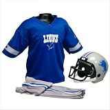 Detroit Lions Youth NFL Team Helmet and Uniform Set - Small (Ages 4-6)