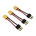 OliYin 3pcs Male TRX Traxxas to Female XT60 Connector Adapter Cable 14awg 1.96in RC Charger Adapter LiPo(Pack of 3)