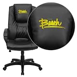 Flash Furniture California State University - Long Beach 49ers Embroidered Black Leather Executive Office Chair