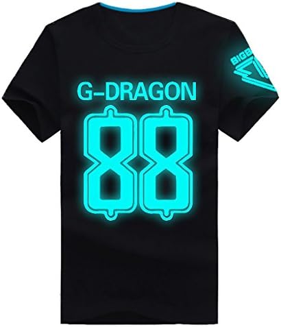 Kingsnower Luminous KPOP Bigbang GD FASHION Unisex Cotton T-shirts Concert Tees(10-XXXL)