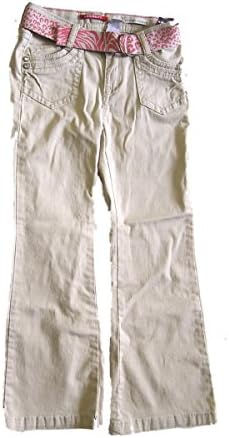 Union Bay Big Girls Tan Jeans 5 Pocket with Belt Sz 8