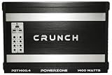 Brand NEW Crunch Pzt1400.4 1,400 Watt 4 Channel Bridgeable Car Amplifier with Incredible New Design and 24 Db / Octave Crossover