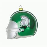 Michigan State Spartans NCAA Glass Football Helmet Ornament (3)