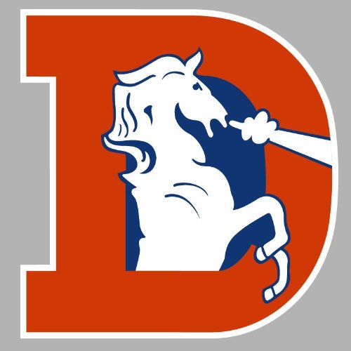 Denver Broncos Auto Car Bumper Decal Sticker 7.5 X 7.25