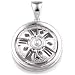 CZ Silver Spinner Rim Wheel Iced Out Pendant