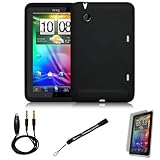 Black Cover Protective Slim Durable Silicon Skin Case for HTC Flyer 3G WiFi ....