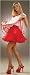 Adult Costume Accessories Womens Crinoline Slip Petticoat Sexy Red Flair Skirt