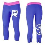 Zumba® WEAR DANCE MOVE ME LEGGINGS Capris - BLUE - SIZE Large - NEW