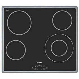 Bosch - PKF 645 R 14E - Table de Cuisson Vitroc�ramique - 57,5 cm - Noir et Acier Inox