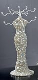 Silver Long Beaded Dress Jewelry Display Organizer