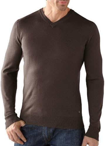 Smartwool Men'S Lightweight Front Range V-Neck, Choclate Heather, Medium