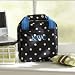 Pottery Barn Teen White Dottie Over Black Dvd Player Travel Carrying Case 8.5 X 2 X 8.5