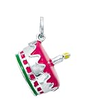 Sterling Silver Enamel Cake Charm