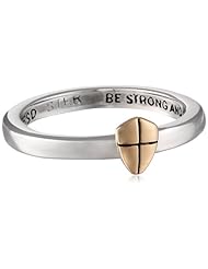 Bob Siemon Two-Tone Sterling Silver and 14k Gold "Shield of Faith" Ring
