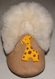 Tibet PLATEAU soft sole infant leather baby shoes BOOTIES with FLEECE giraffe