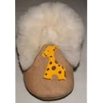 Tibet PLATEAU soft sole infant leather baby shoes BOOTIES with FLEECE giraffe