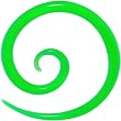 10 Gauge Green Acrylic Glow in the Dark Spiral Taper