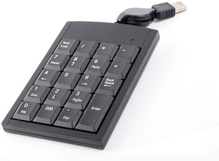DURAGADGET Retractable USB Laptop NumPad Attachment Compatible with Acer Chromebook Series C7 &amp; Acer Chromebook C720