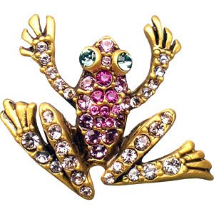 Jay Strongwater Jumping Frog Tack Pin